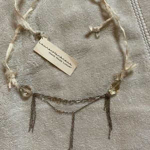Stripped Silk Recycled Chain Necklace